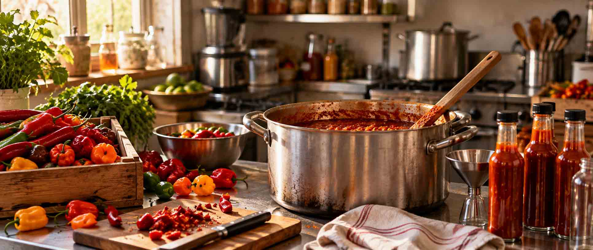 Urban Chilli sauce being made by hand in small batches
